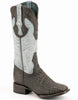 Men's Ferrini Acero Elephant Print Boots Handcrafted Black