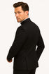 Mens Five Button Mandarin banded Black Tuxedo