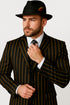 Black And Gold Stripe Suit - Vested Suit