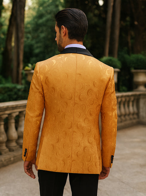 Classic Gold Formal Jacket for Men – Luxury Tuxedo Attire