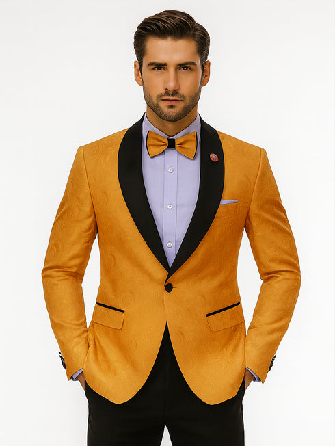 Classic Gold Formal Jacket for Men – Luxury Tuxedo Attire
