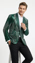 Mens Green Sequin Christmas Holiday Blazer – Luxury Party Jacket for New Year, Wedding and Festive Events New Year Jacket