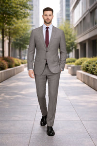 Slim Fit Tiglio Wool Suit – Modern Tailored Two-Piece Formal Suit