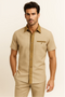 Men’s Houndstooth Walking Suit by Dreams by Zacchi – 2 MPiece Lei sure Set in camel- $99