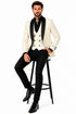 Ivory Tuxedo - Cream Wedding Suit - Off White Groom Suit