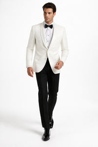 Mens Ivory Traditional Shawl Dinner Jacket - Mens Evening jackets - Tuxedo Dinner Jacket