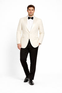 Men's James Bond Outfit Dinner Two Piece Ivory Tuxedo