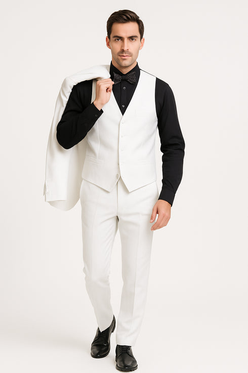 Mens John Travolta Saturday Night Fever Disco Suit in White