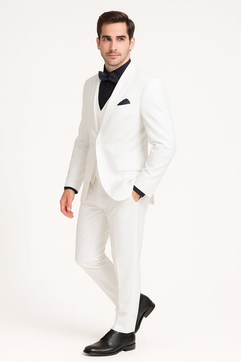 Mens John Travolta Saturday Night Fever Disco Suit in White