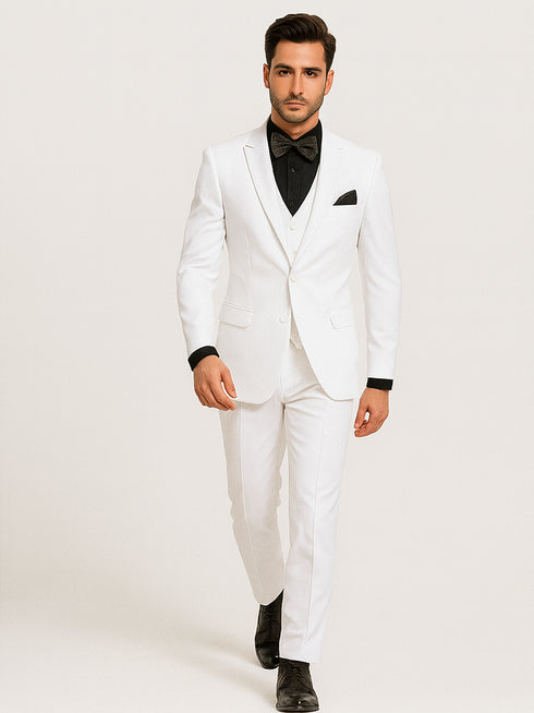 Mens John Travolta Saturday Night Fever Disco Suit Jacket in White