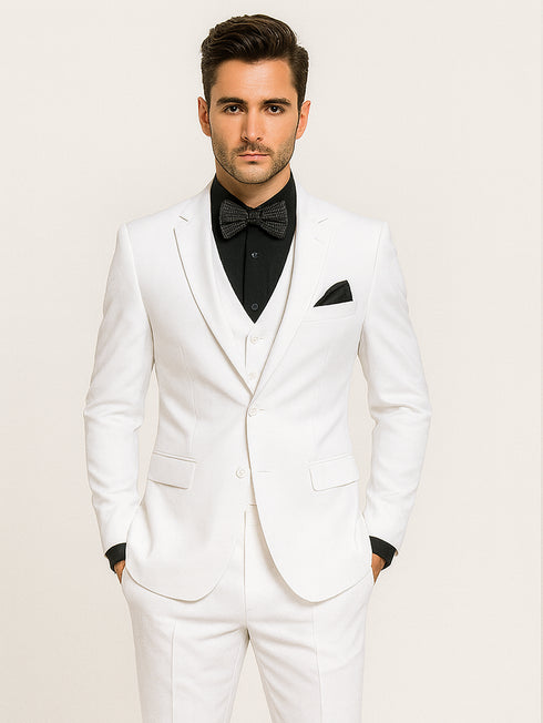 Mens John Travolta Saturday Night Fever Disco Suit Jacket in White