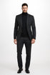 Men's John Wick Charcoal Or Black Suit Costume With Matching Turtle Neck Sweater
