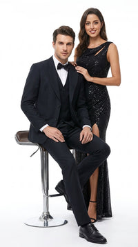 Mens Joker 2 Black 3-Piece Suit – Premium Movie-Inspired Cosplay Costume, Halloween & Formal Dress Outfit