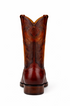 Men's King Exotic Snip Toe Eel Boots Handcrafted Burnished Cognac (494RD0857)
