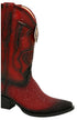 Men's King Exotic Snip Toe Stingray Boots Single Stone Handmade Burnished Burgundy (494R1243)