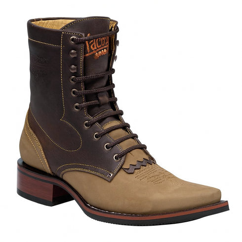 Lace Up Western Boots