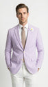 Mens Lavender Seersucker Blazer – Lightweight Striped Summer Sport Coat Casual Smart Formal Jacket