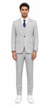 Mens Light Gray and Black Pinstripe 3 Piece Suit – Peaky Blinders Inspired Vintage Gangster 1920s Suit