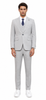 Mens Light Gray and Black Pinstripe 3 Piece Suit – Peaky Blinders Inspired Vintage Gangster 1920s Suit