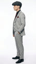 Mens Light Gray and Black Pinstripe 3 Piece Suit – Peaky Blinders Inspired Vintage Gangster 1920s Suit