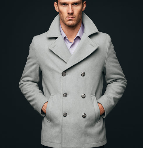 mens-light-grey-six-button-double-breasted-cheap-priced-mens-wool-peacoat-jacket
