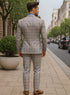 Men’s Modern Check Suit with Vest – Fashionable Three-Piece Set