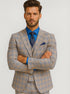 Men’s Modern Check Suit with Vest – Fashionable Three-Piece Set