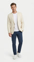 Mens Light Tan Sport Coat – Two-Button Classic Blazer for Business, Wedding & Casual Wear Cream Ivory Linen Fabric