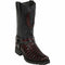 Men's Los Altos Caiman Tail Skin Biker Boots - Black Cherry 55T0118 - Los Altos Boots