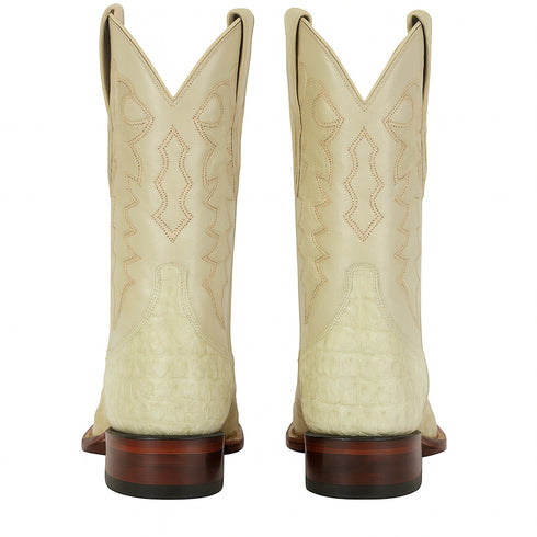 Men's Los Altos Caiman Tail Wide Square Toe Boots