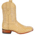 Men's Los Altos Ostrich Skin Wide Square Toe Boots - B