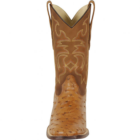 Men's Los Altos Ostrich Skin Wide Square Toe Boots - B