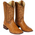 Men's Los Altos Ostrich Skin Wide Square Toe Boots - B