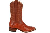Men's Los Altos Ostrich Skin Wide Square Toe Boots - B