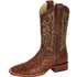 Men's Los Altos Ostrich Skin Wide Square Toe Boots - B