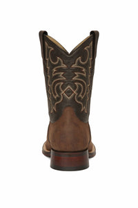 Men's Los Altos Wide Square Toe Crazy Leather Boots