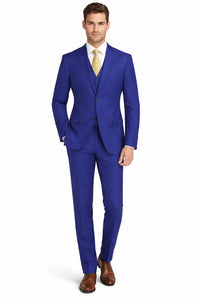 Mens Mantoni French Blue Suit – Stylish Blue Suit for Wedding, Business and Formal Wear