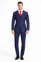 Mens Mantoni Solid Navy Suit – Classic 2 Piece Navy Blue Suit for Wedding, Business & Formal Wear