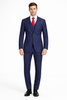 Mens Mantoni Solid Navy Suit – Classic 2 Piece Navy Blue Suit for Wedding, Business & Formal Wear