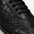 Marco Di Milano Roma Men's Shoes Black Genuine Caiman Crocodile / Woven Leather Fashion Sneakers