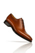 Mens Mezlan Pamplona Calfskin Plain Toe Dress Shoe in Cognac