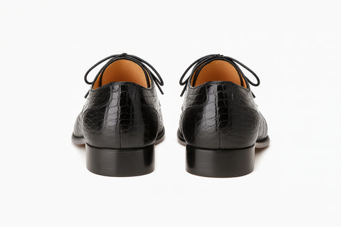 Mens Mezlan Moscow Alligator Dress Shoe in Black