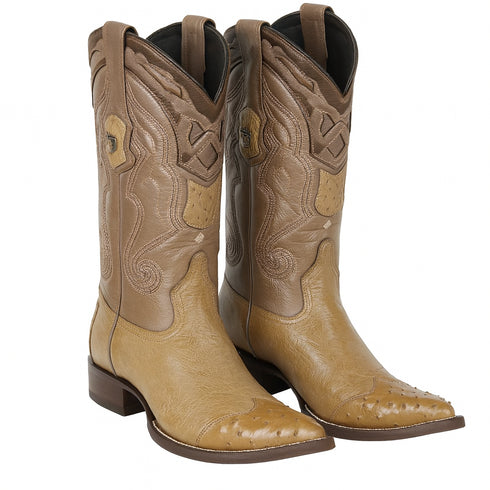 Men's Wild West Smooth Ostrich Skin 3X Toe Boots 29504-B