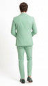 Mens Mint Green 3-Piece Suit – Slim Fit Wedding, Prom & Formal Suit with Matching Vest By Derman