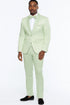 Men’s Mint Green Tuxedo Suit – Slim Fit Shawl Lapel with Matching Bow Tie in Sage Green Color - Light Green