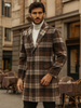 Men’s Multicolor Plaid Overcoat & Peacoat – Stylish Plaid Topcoats for Men