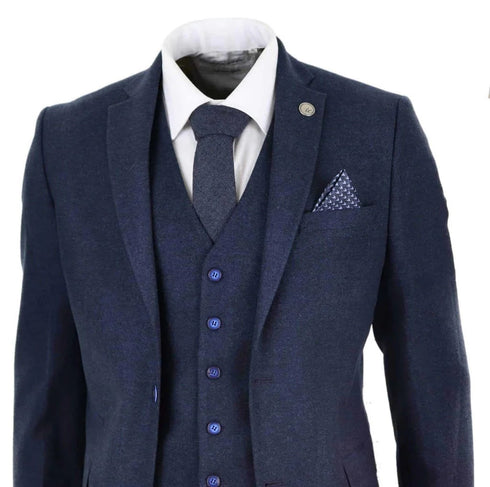 Thomas Shelby Navy Wool Suit – Peaky Blinders Inspired Classic Menswear