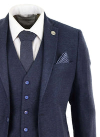 Thomas Shelby Navy Wool Suit – Peaky Blinders Inspired Classic Menswear