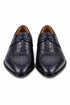 Mens Navy Crocodile and Calfskin Leather Slip-On Dress Loafers