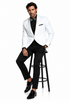 Men's One Button Shawl Dinner White Jacket